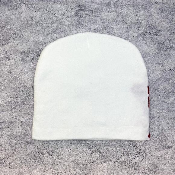 grunge punk red and white skeleton beanie - Picture 3 of 6